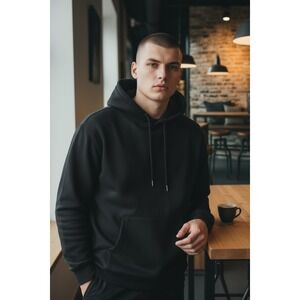 Supasoft Hoodie Sweatshirt Size M Black